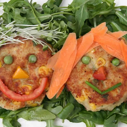 Tuna and Sweetcorn Funny Face Fishcakes