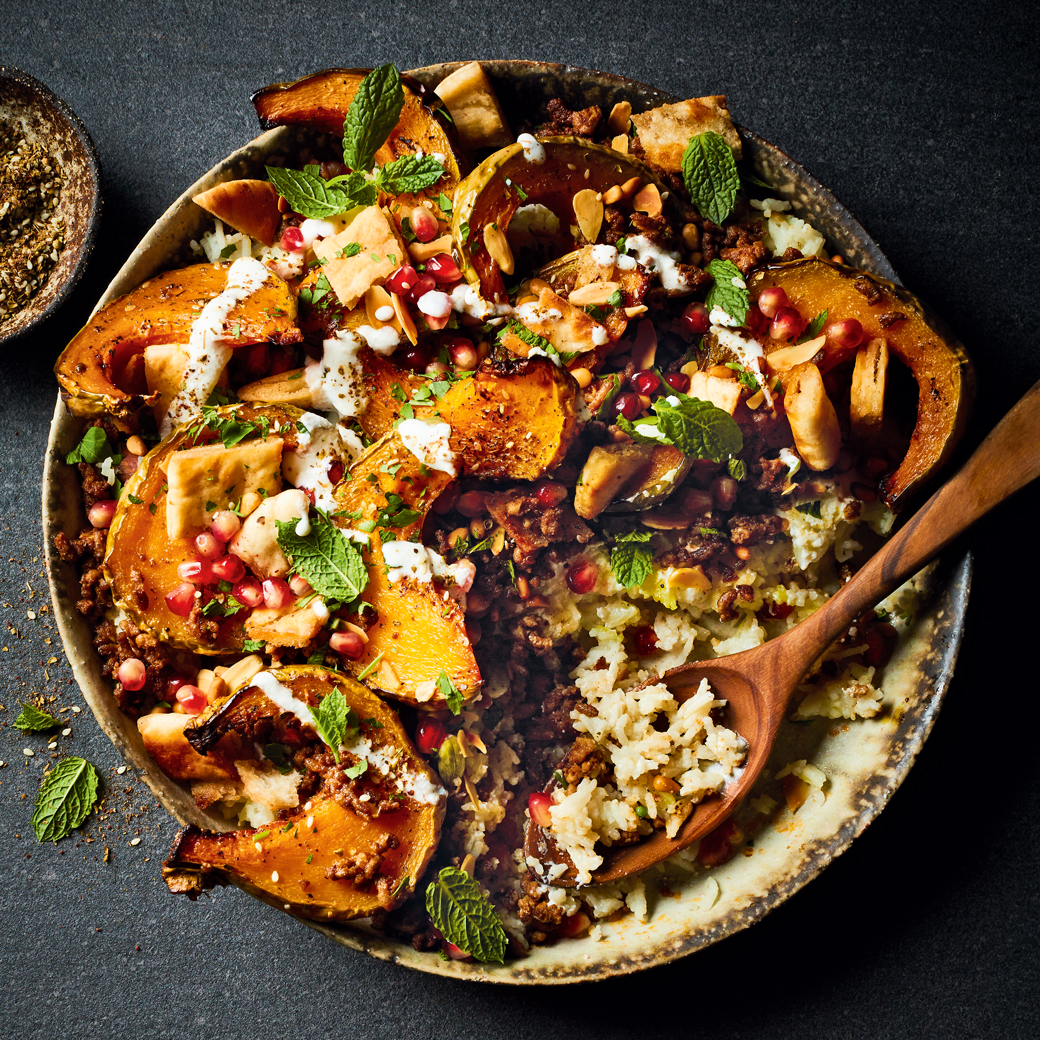 Pumpkin and Lamb Fatteh