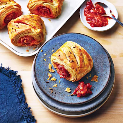 Chunky chorizo sausage rolls