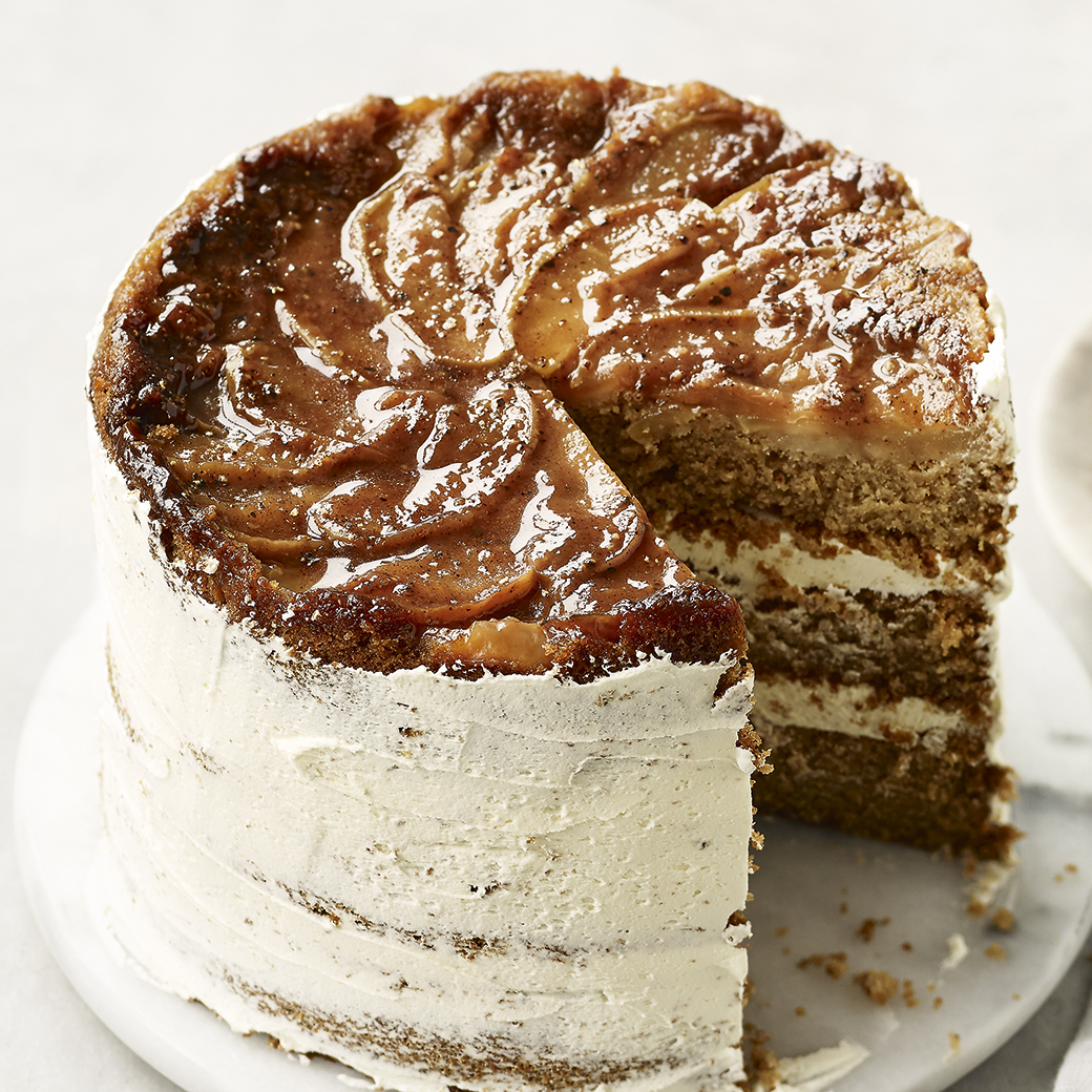Upside-Down Spiced Apple Cake