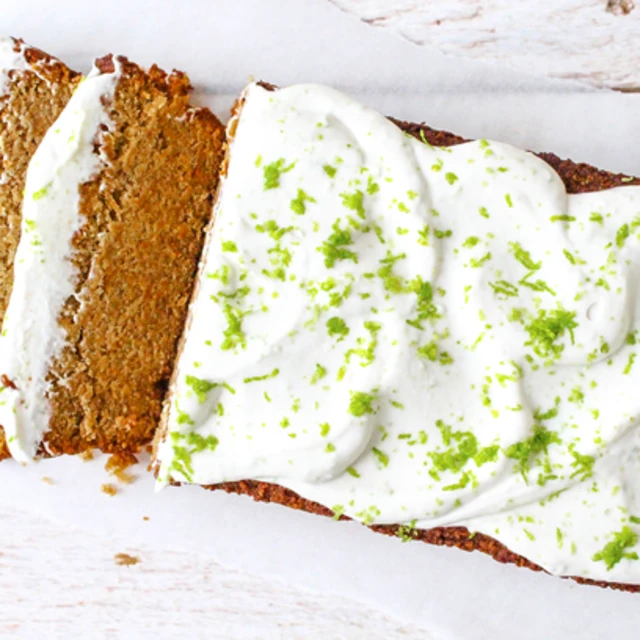 Livia’s Kitchen Carrot Cake Loaf with Lime Frosting