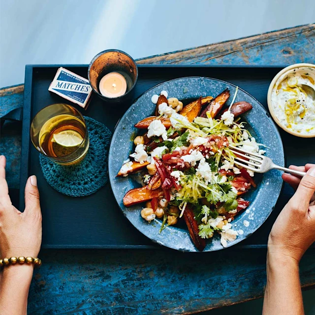 Loaded sweet potato fries