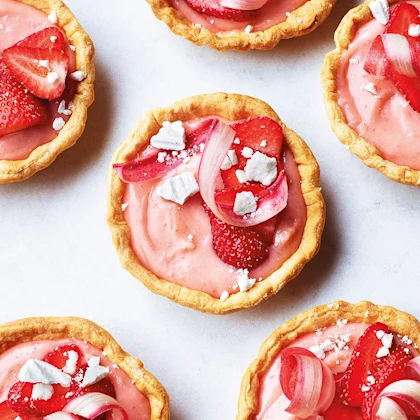 Strawberry, Rhubarb and Hibiscus Tartlets