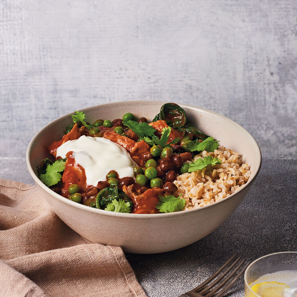 Black Chickpea and Chicken Tamarind Curry 