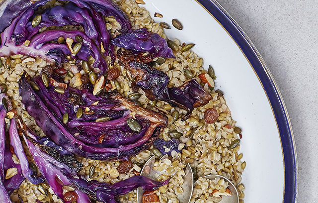 Roasted Red Cabbage with Agrodolce