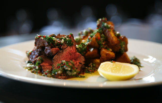 Rump Steak and Parsnip Chips