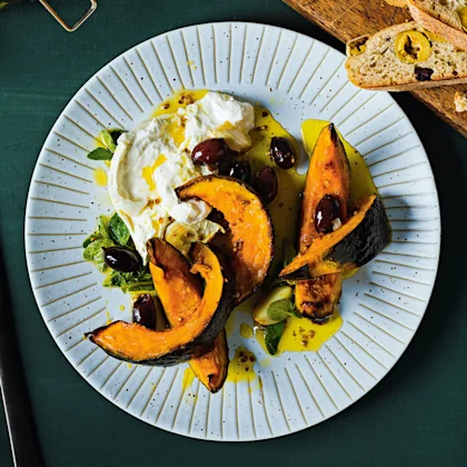 Marinated Squash with Herbs and Roast Garlic