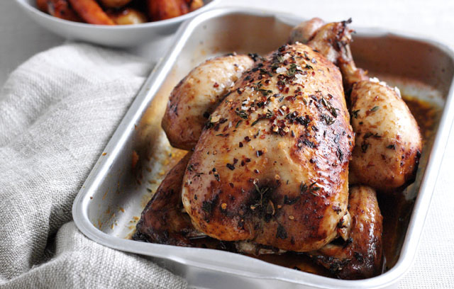 Honeyed Roast Chicken with Cajun Spices