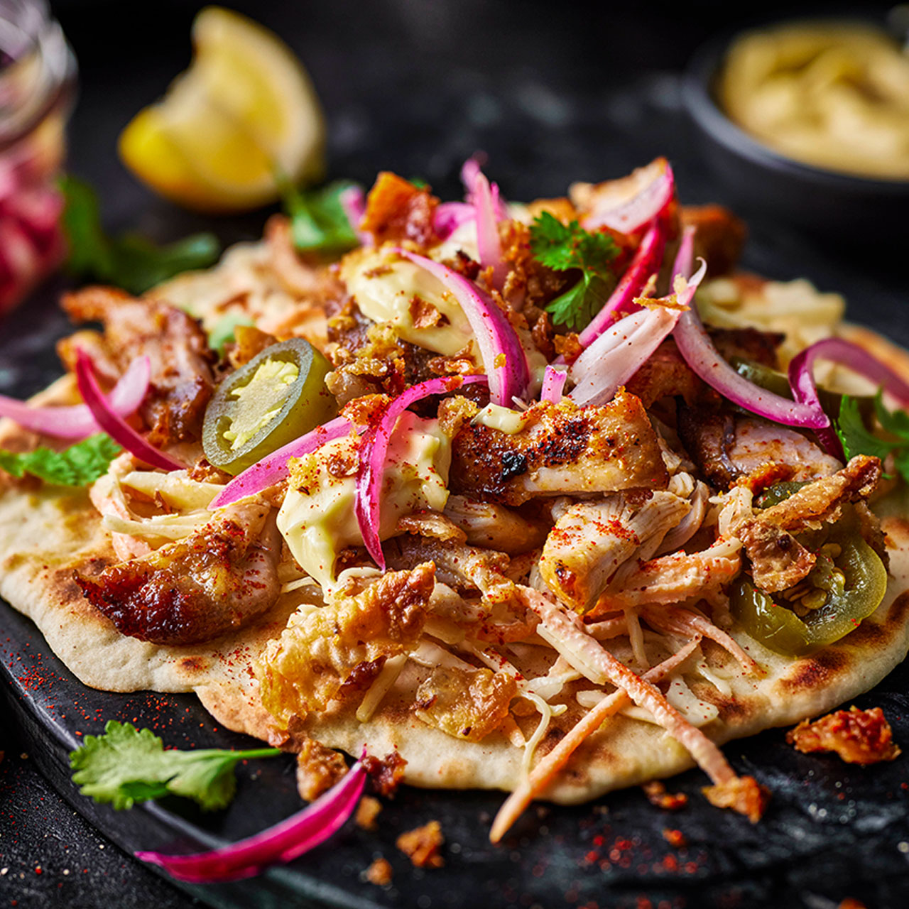 Jack Stein’s Chicken Kebabs with Roasted Garlic Aioli and Pickled Onions