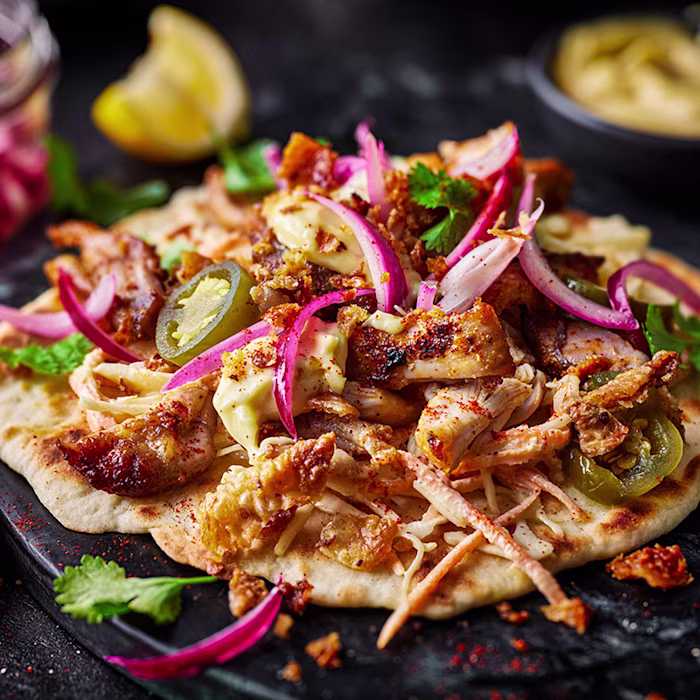 Jack Stein’s Chicken Kebabs with Roasted Garlic Aioli and Pickled Onions