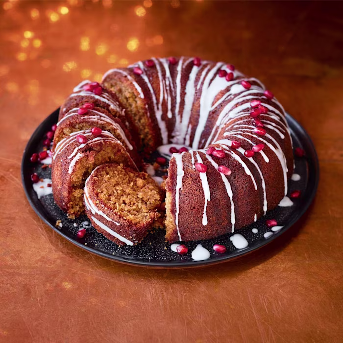 Pomegranate and Orange Drizzle Cake