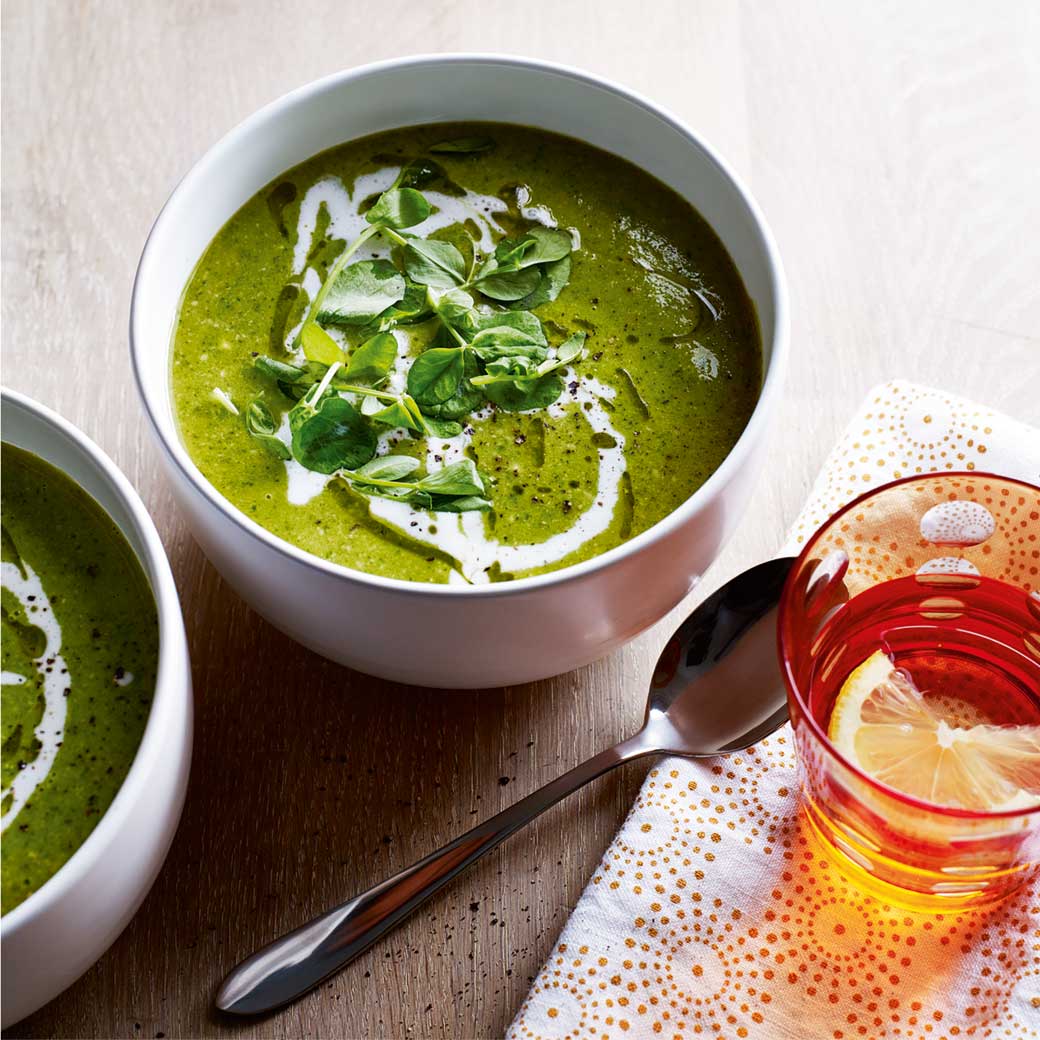 Watercress, Petit Pois & Cashew Soup