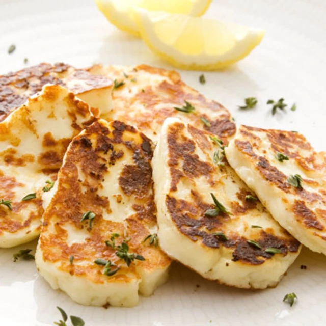 Warm Halloumi with Herbs