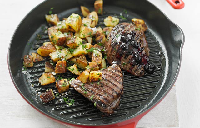 Slow-braised Venison with Blackcurrant and Thyme