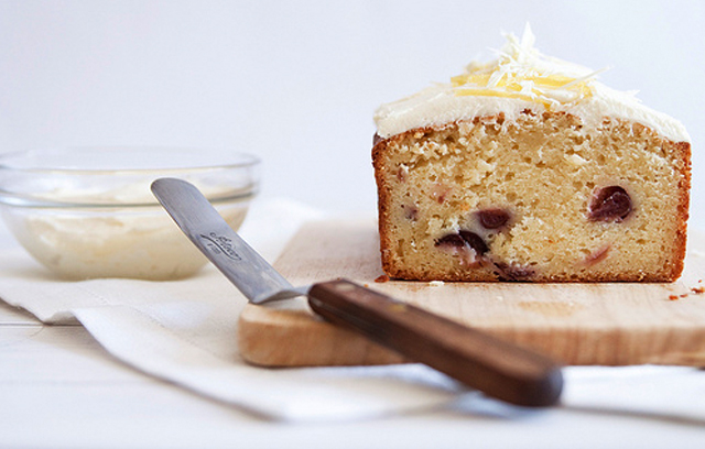 Lemon Yogurt and Cherry Cake