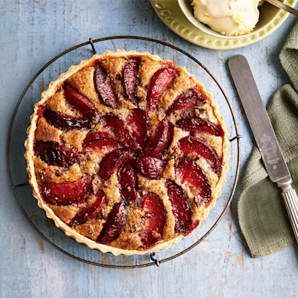 Plum and Chestnut Tart