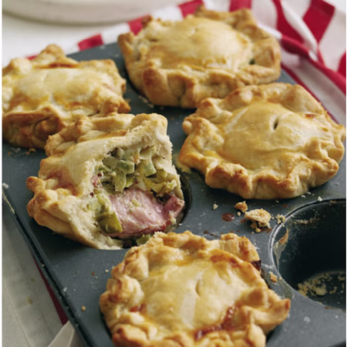 Farmhouse Bacon and Leek Pies