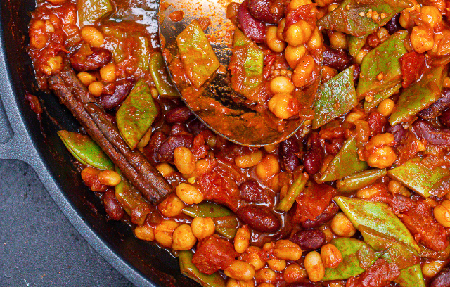 Spiced Four Bean Tagine