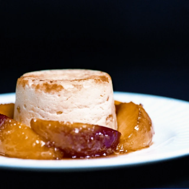 Baked Ricotta with Caramelised Peaches