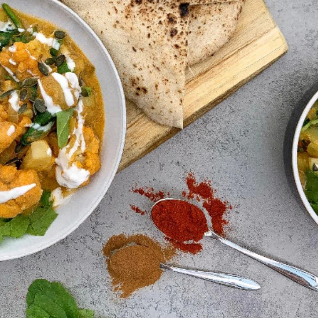 New Potato, Cauliflower & Spinach Curry