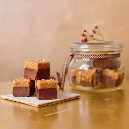 Salted Chocolate and Peanut Butter Fudge