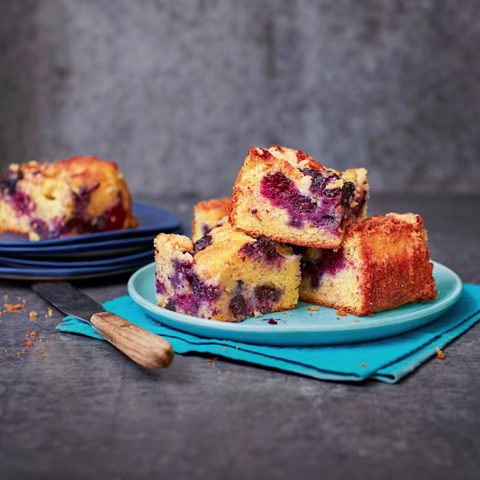 Blueberry and Blackberry Streusel Cake