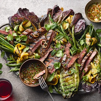 Thai-style Dipping Steak and Charred Veg Salad