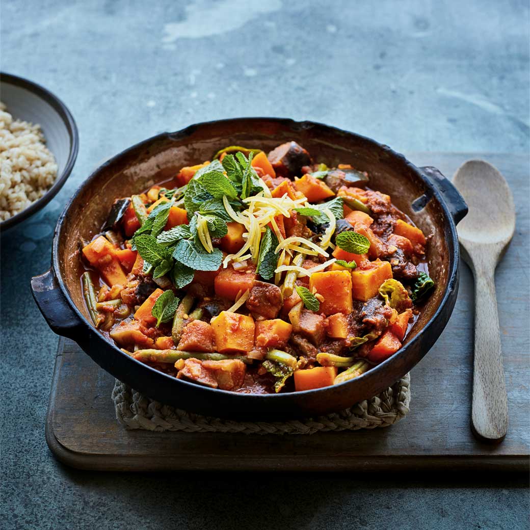 Butternut Squash and Aubergine Tagine
