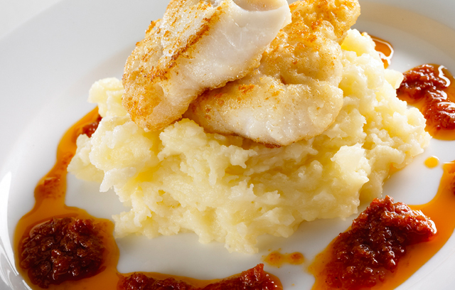 Pan-fried Cod with Parmesan Mash