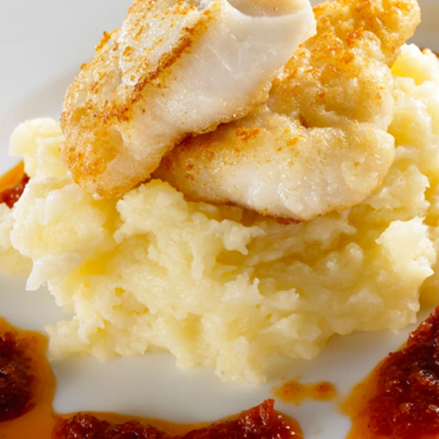 Pan-fried Cod with Parmesan Mash