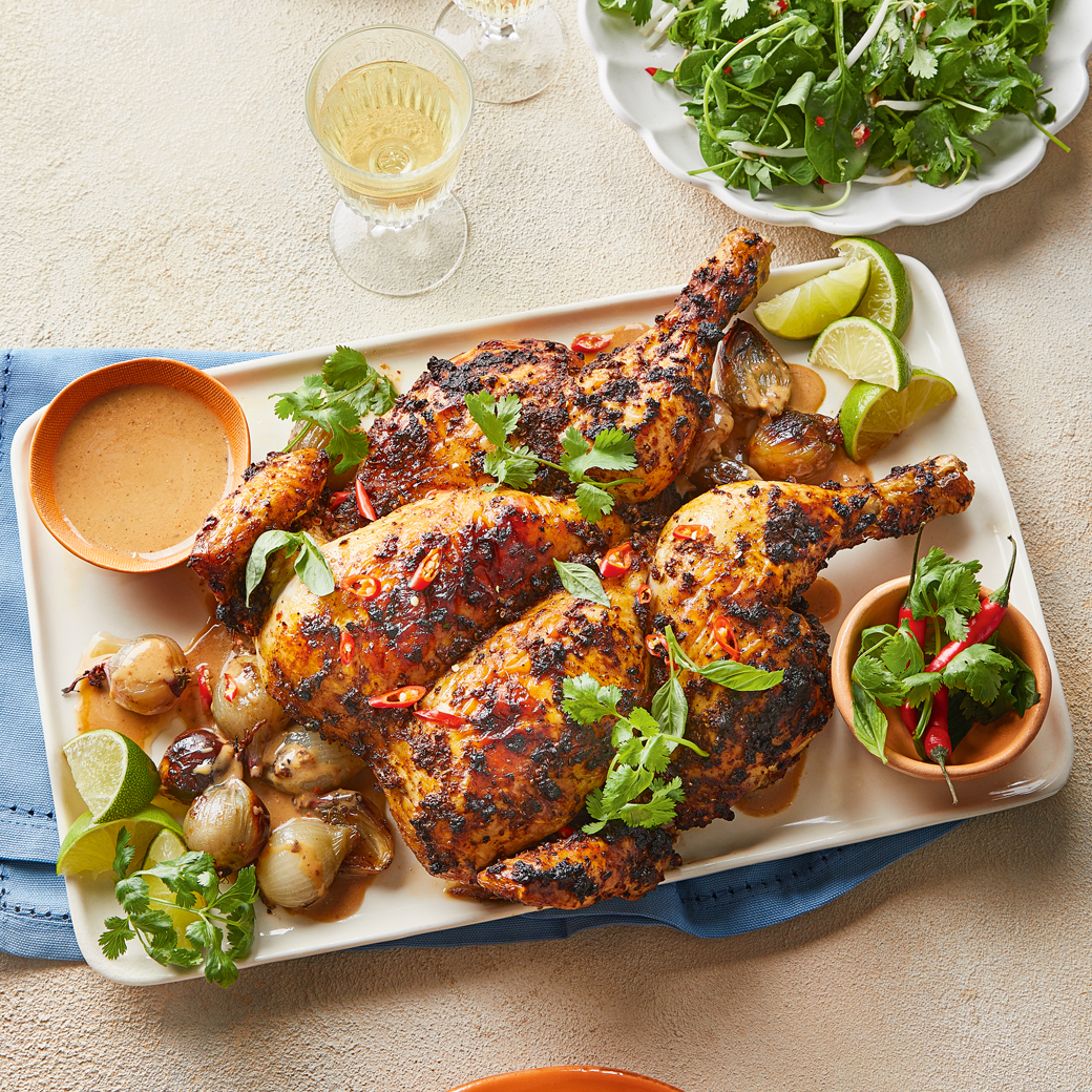 Coconut, Lime and Chilli Spatchcock Chicken  