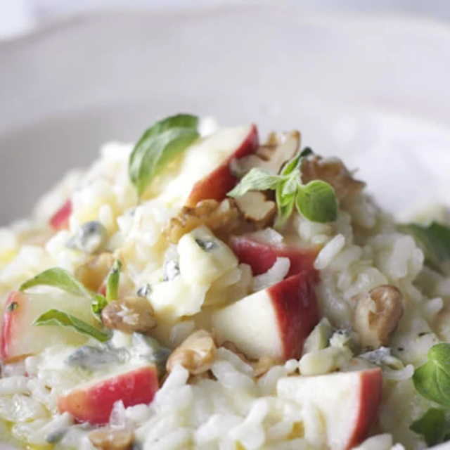 Apple, Cambazola and Walnut Risotto