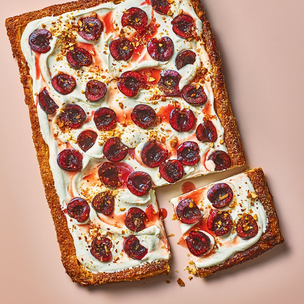 Cherry and Amaretto Cream Tart