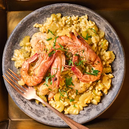 Champagne and Prawn Risotto
