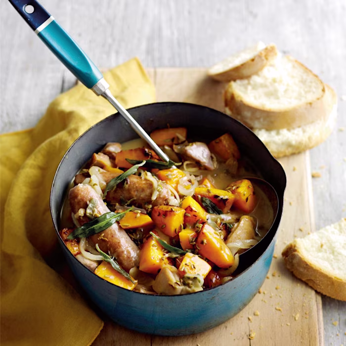 Chicken, Sausage & Apple Cider Stew