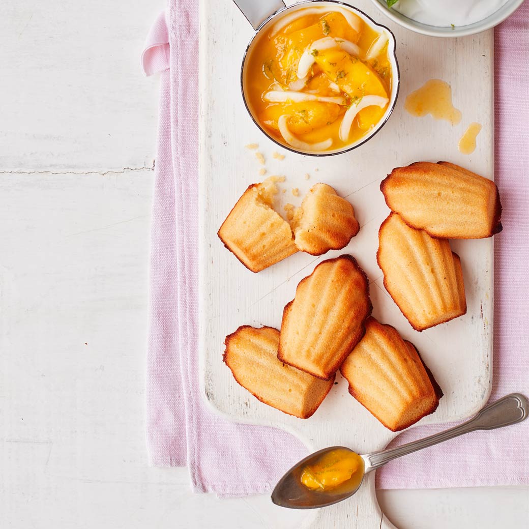 Mango, Lime & Coconut with Honey Almond Biscuits