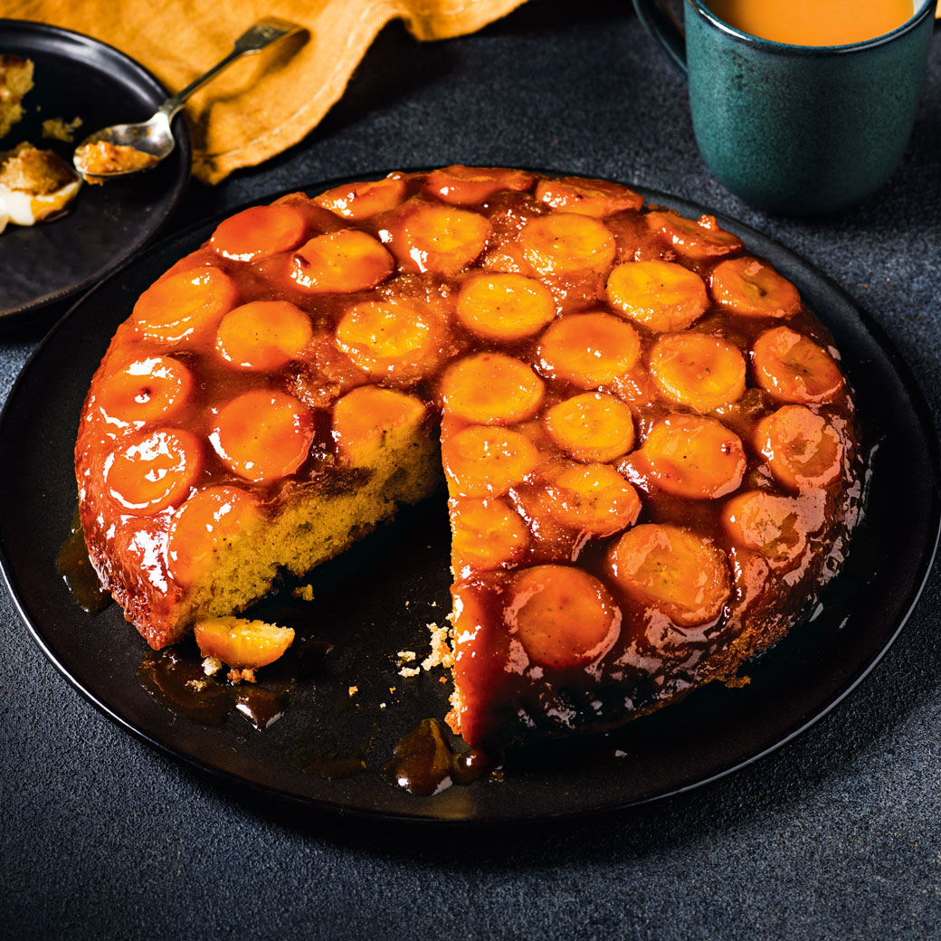  Banana and Miso Caramel Upside-Down Cake