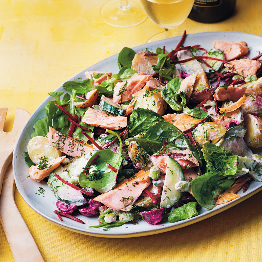 Hot-smoked Salmon Salad