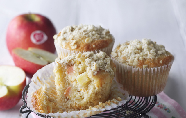 Pink Lady Oaty Crumble Apple Muffins
