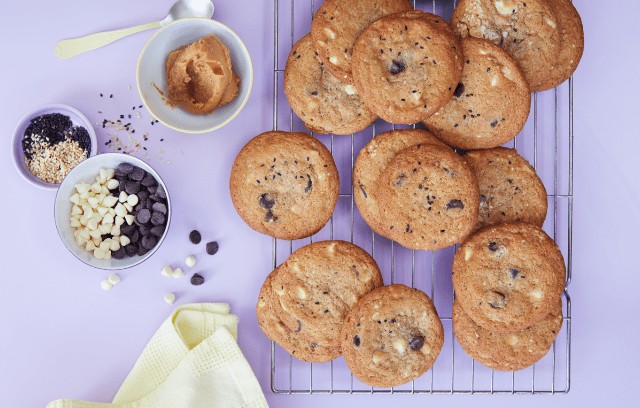 Miso and chocolate cookies