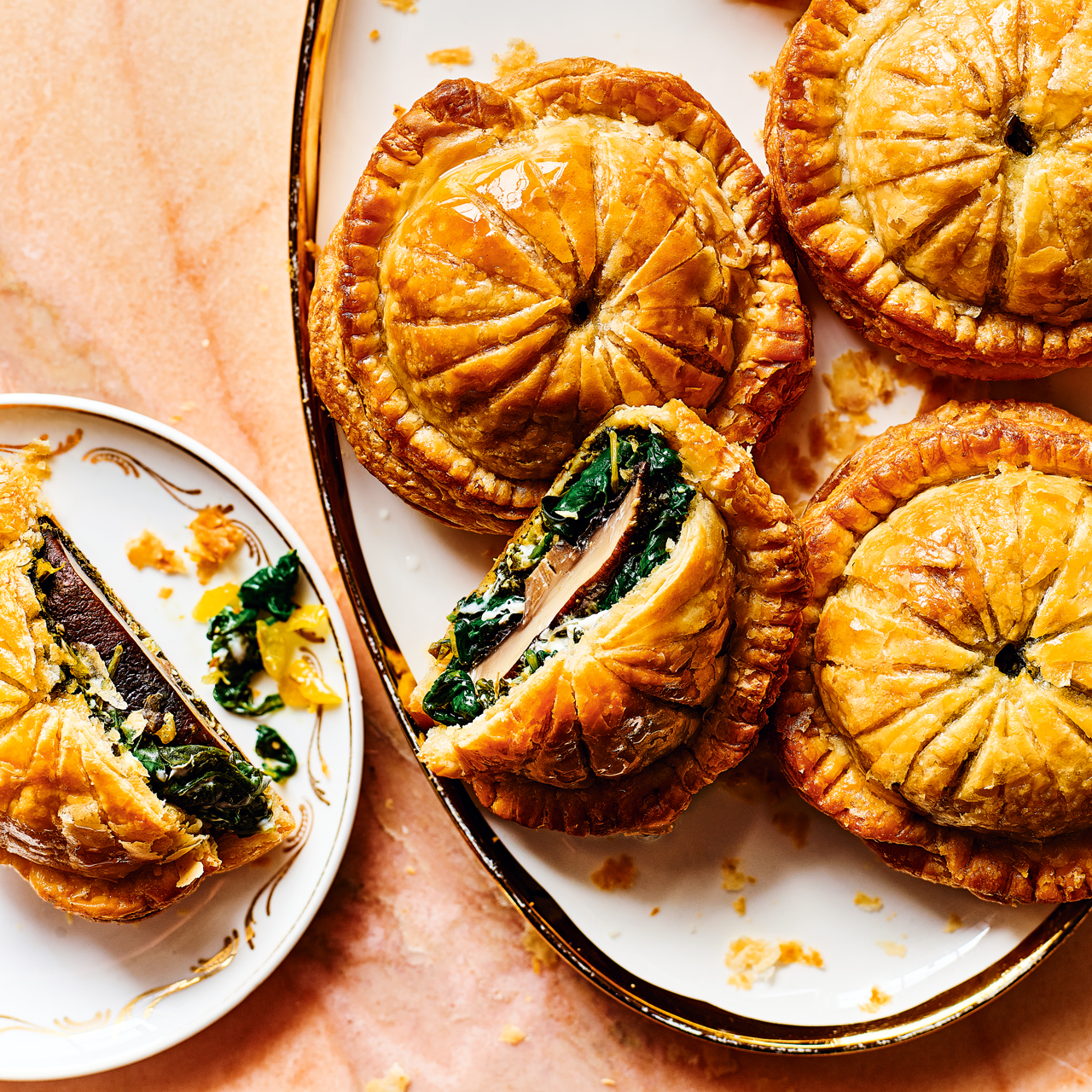 Mushroom Saag Wellingtons