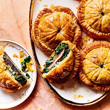 Mushroom Saag Wellingtons
