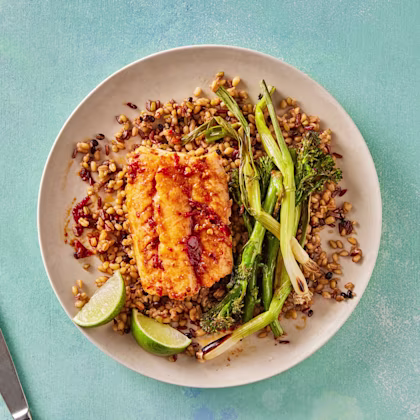 Chipotle Roasted Cod with Salad Onions