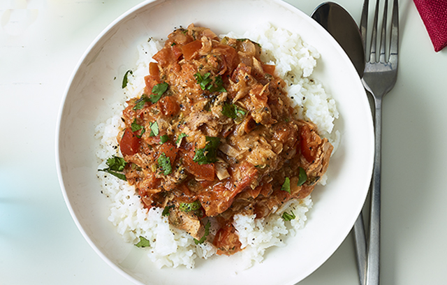 Tomato and Tuna Curry with Basmati Rice