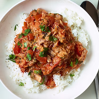 Tomato and Tuna Curry with Basmati Rice