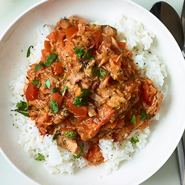 Tomato and Tuna Curry with Basmati Rice