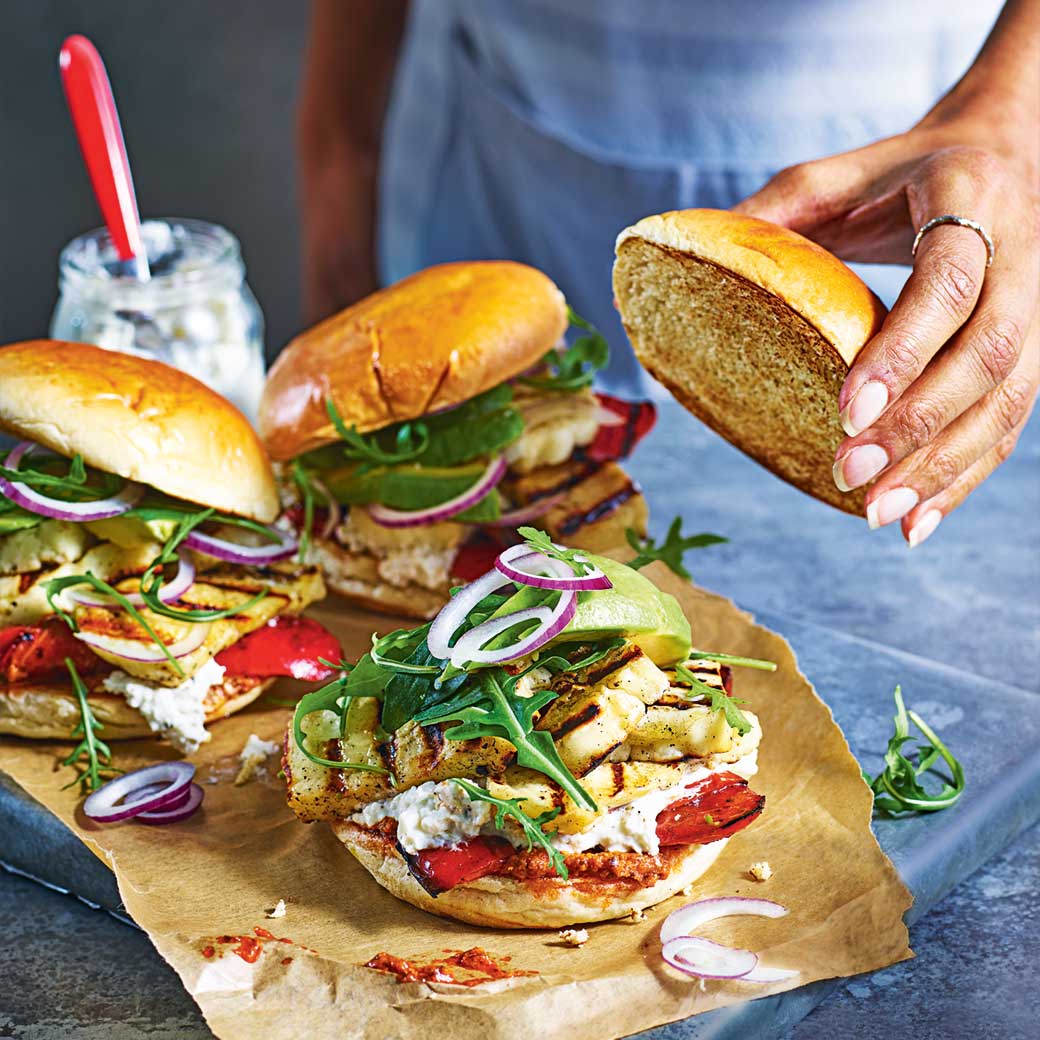 Halloumi and Feta Cheese-on-Cheese Burger