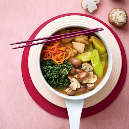 Japanese Chicken and Mushroom Hot Pot