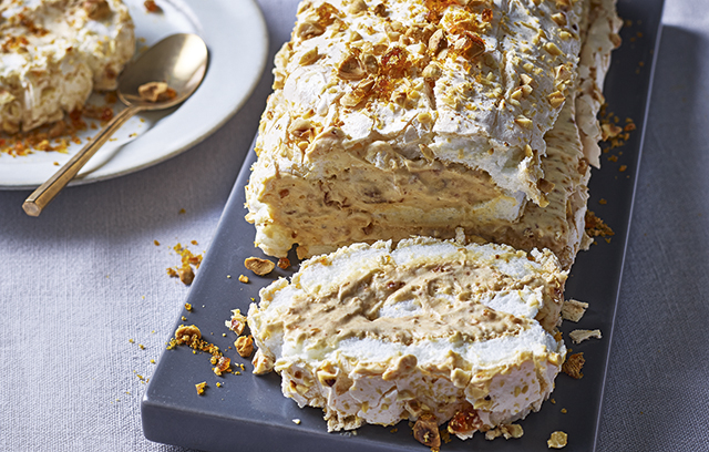 Baileys and Praline Roulade