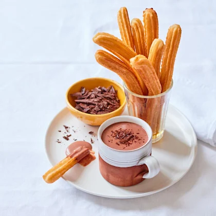 Churros with Dark Chocolate Sauce